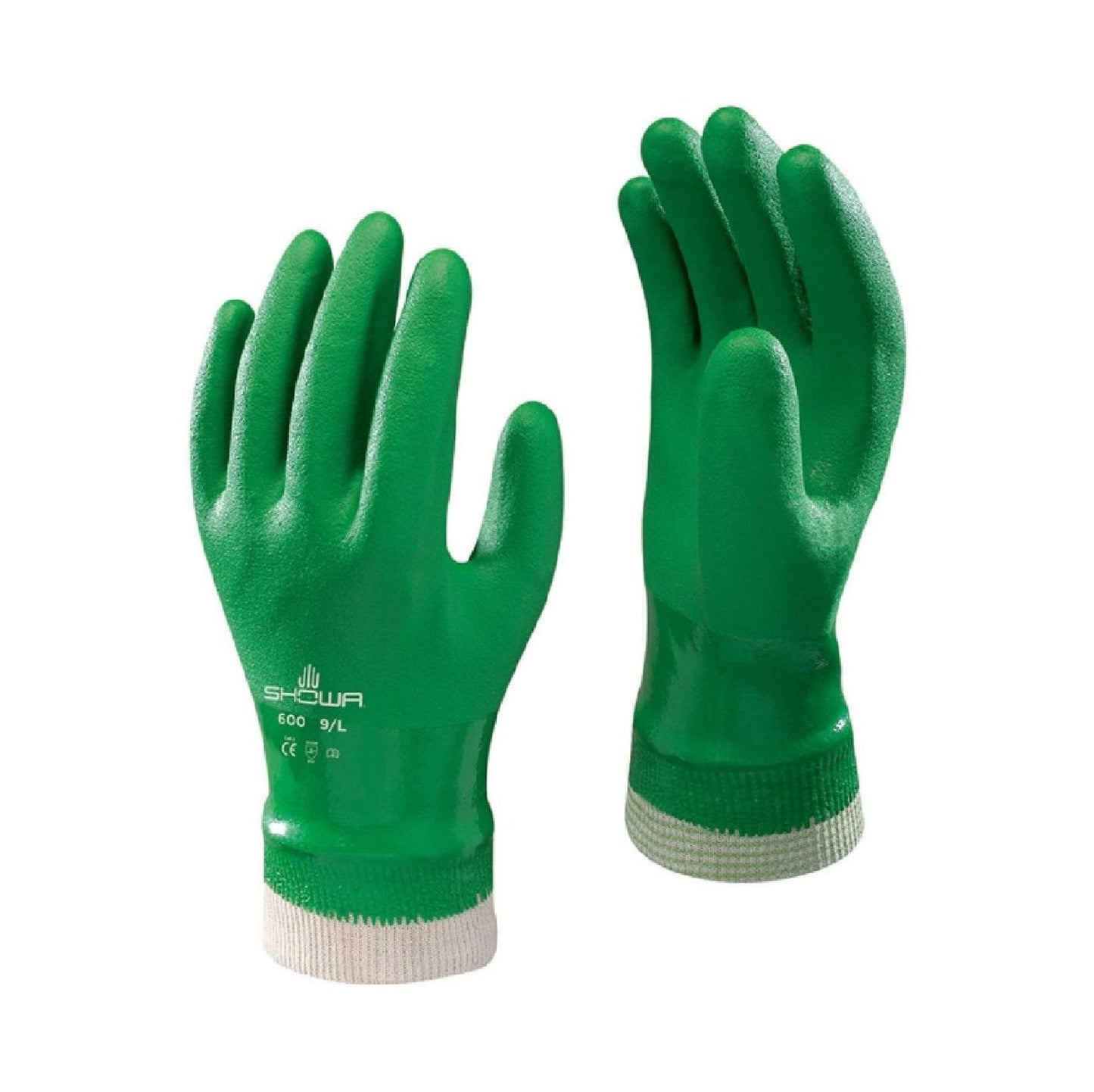 Handschuhe SHOWA 600 grün Rosenhandschuh mit PVC