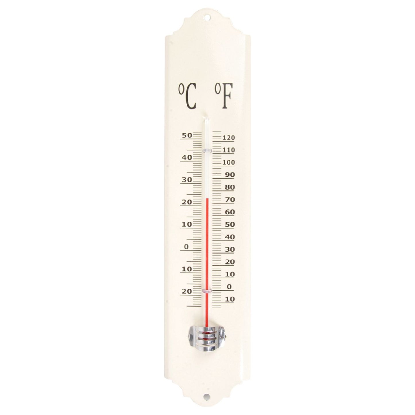 Thermometer aus Metall (grün, weiß und grau)