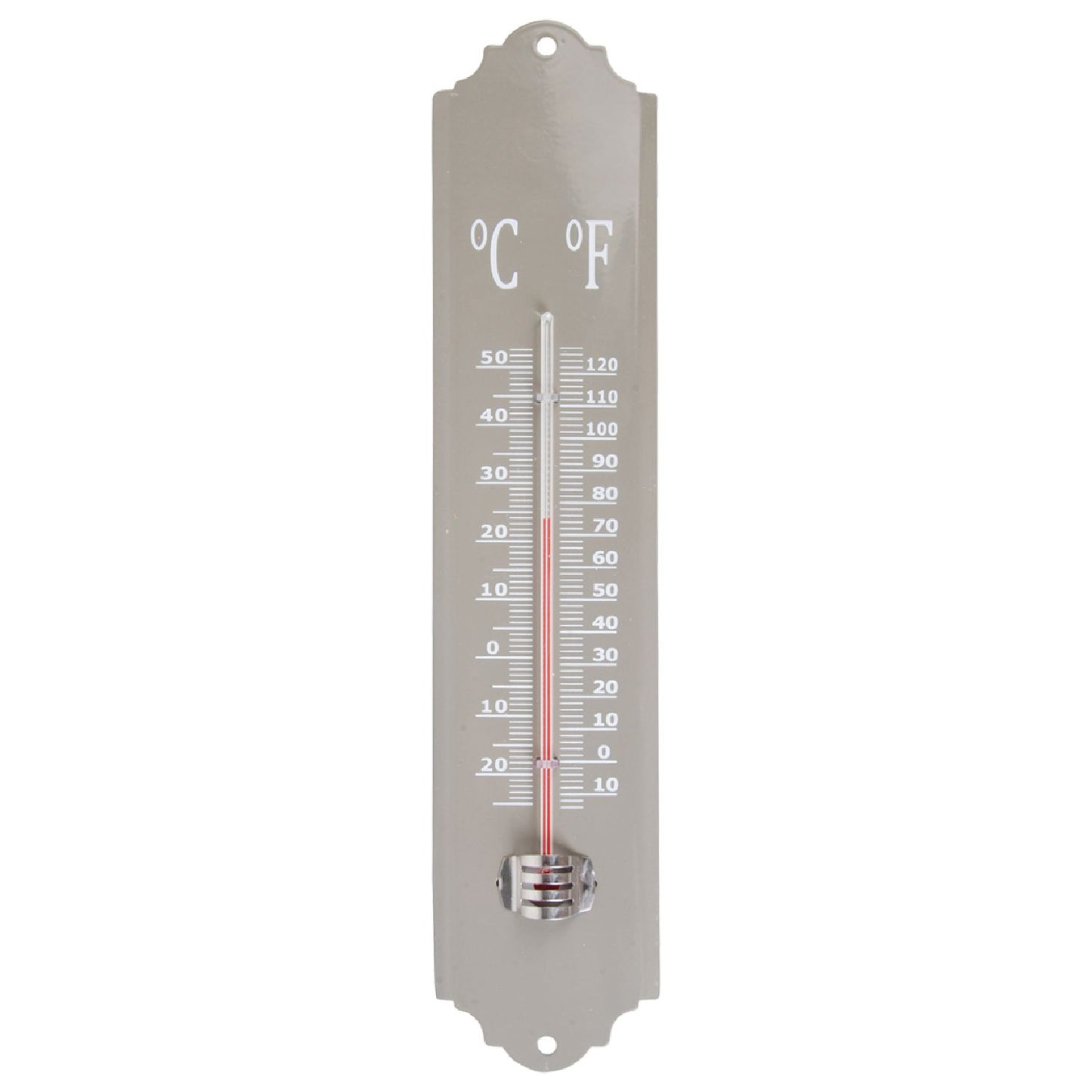 Thermometer aus Metall (grün, weiß und grau)