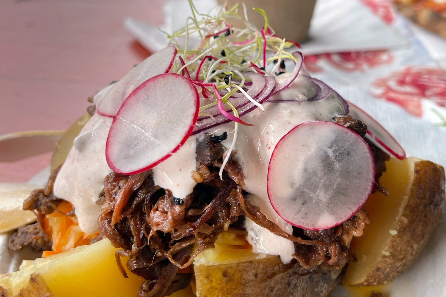 Leckeres essen auf dem Frühlingsfest