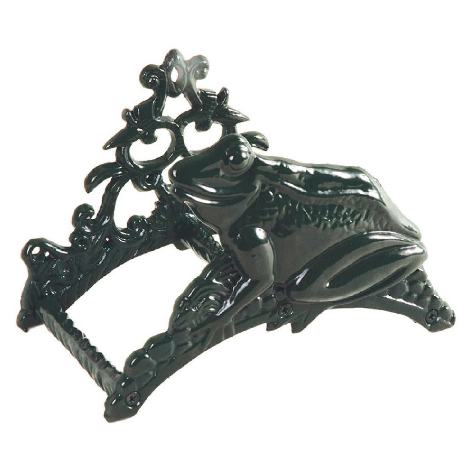 Schlauchhalter aus Metall grüner Frosch