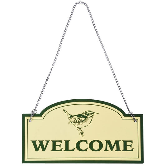 Schild 'Welcome' aus Aluminium