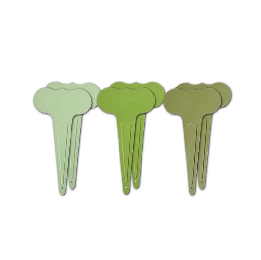 Pflanzschilder aus Metall 'Green' 6er Set mit wasserfestem Stift