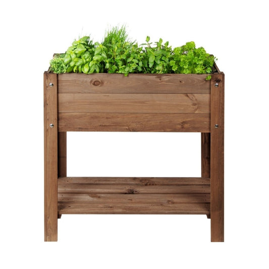 Hochbeet mit Ablage aus Kiefernholz