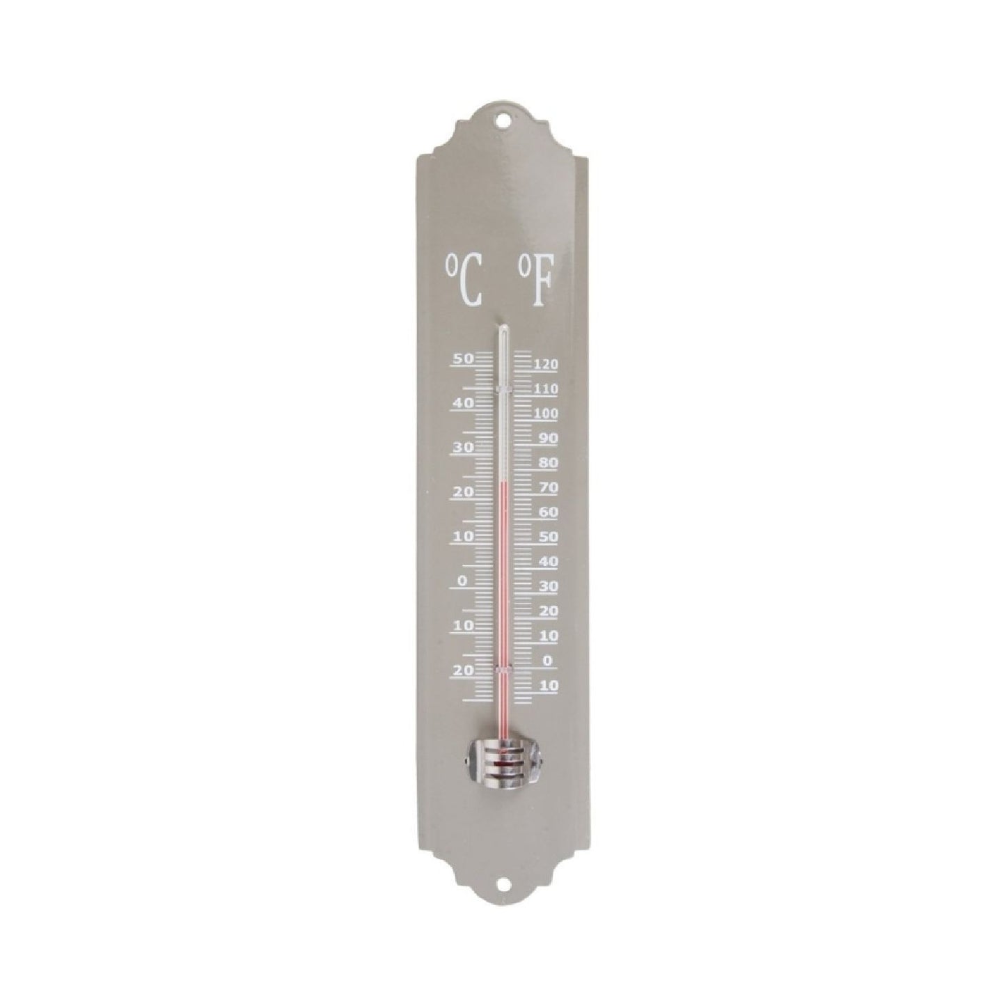 Thermometer aus Metall (grün, weiß und grau)
