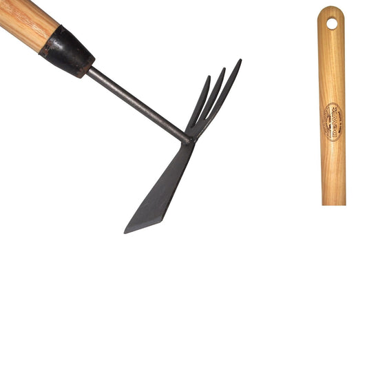 Handhacke | Doppelhacke mit Holzgriff aus Esche