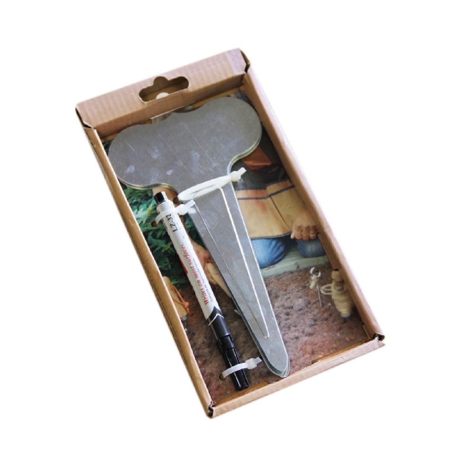 Pflanzschilder aus Metall 6er Set mit wasserfestem Stift