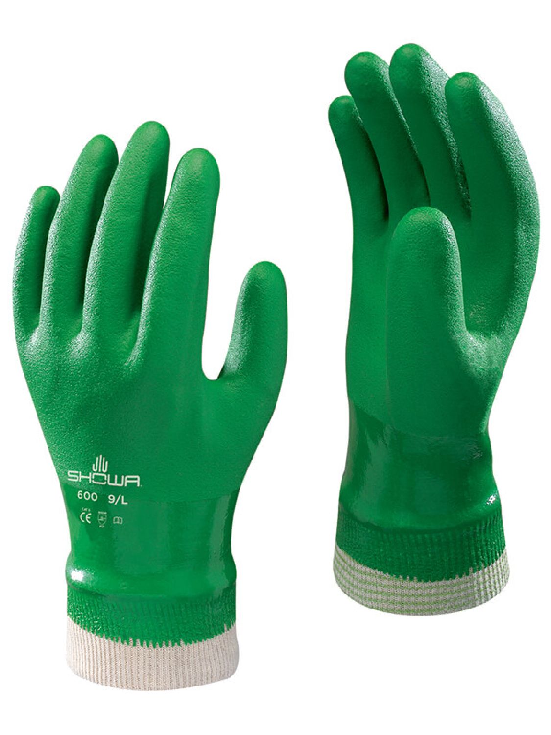 Handschuhe SHOWA 600 grün Rosenhandschuh mit PVC