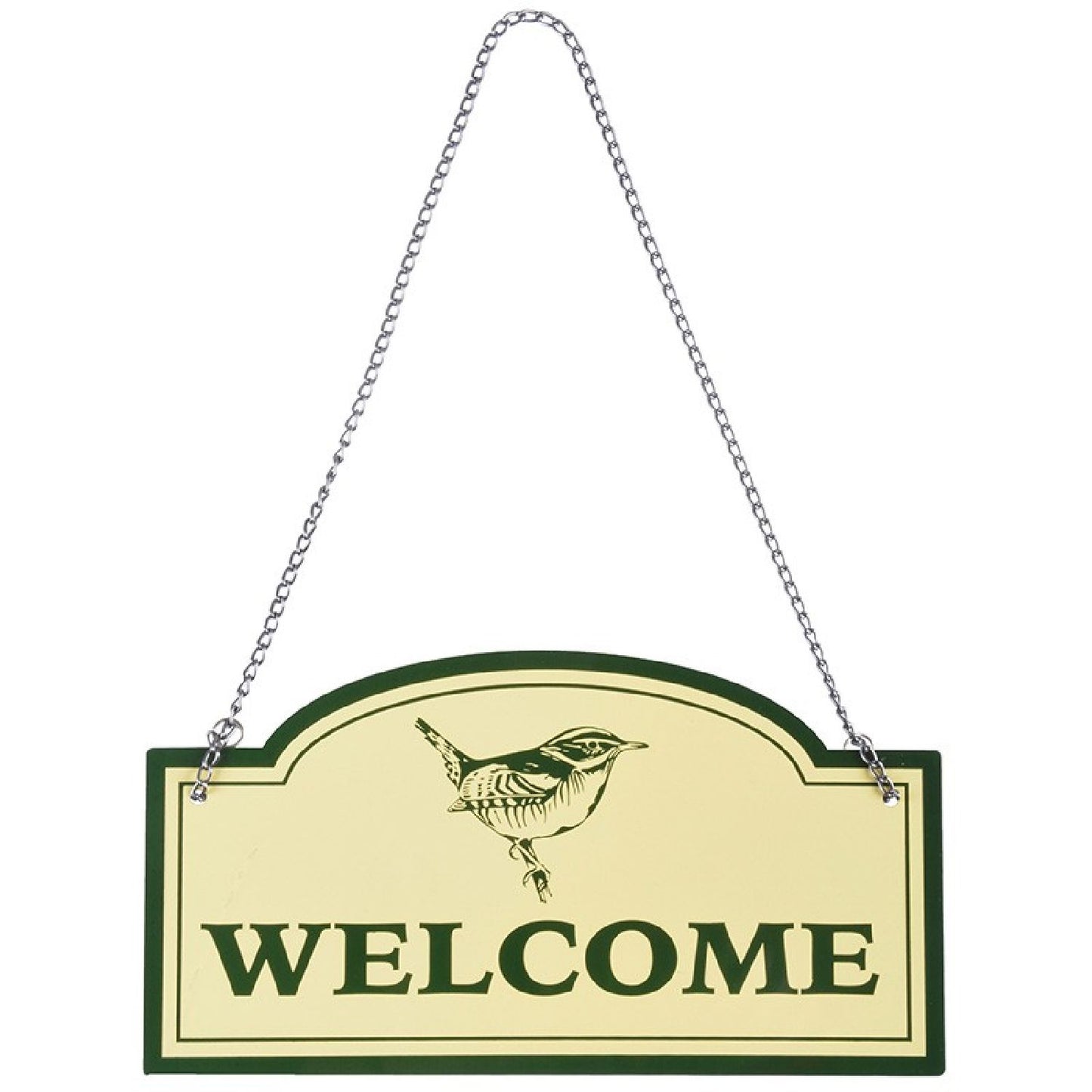 Schild 'Welcome' aus Aluminium